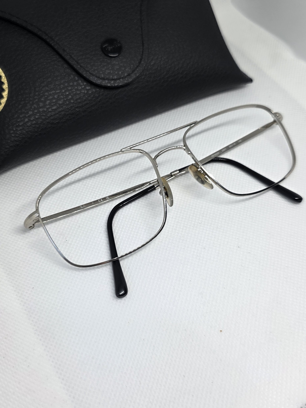 Ray-Ban RB 6434 Silver Metal Aviator Glasses Frames with Black Temples - Picture 2 of 7